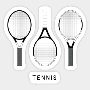 Tennis Rackets set illustrations Sticker